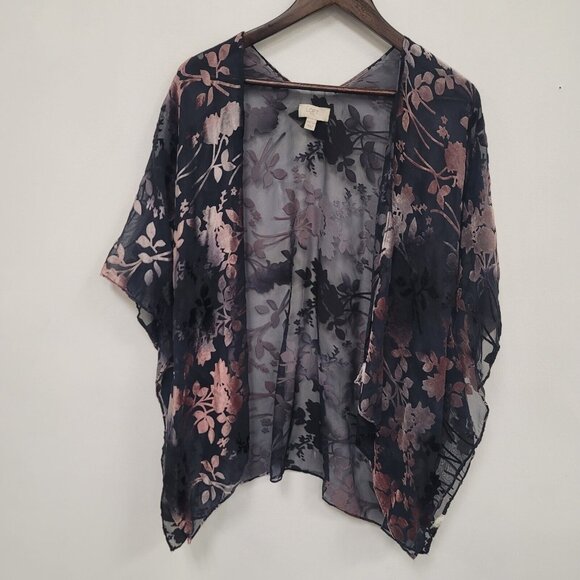 Loft Outlet Womens Velvet Burnout Kimono Top One Size Fairy Grunge Feminine - Picture 1 of 9